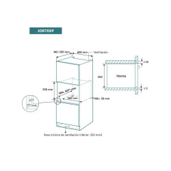 Horno Pirolítico Johnson JOR70XP 10 Funciones