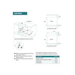 Horno Johson  JOR70NQ  11 Funciones Pirolítico AirFry  Negro