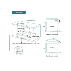 Horno Johnson  JOR70CB  4 Funciones  AquaClean Blanco