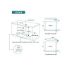 Horno Johnson  JOR70CB  4 Funciones  AquaClean Blanco