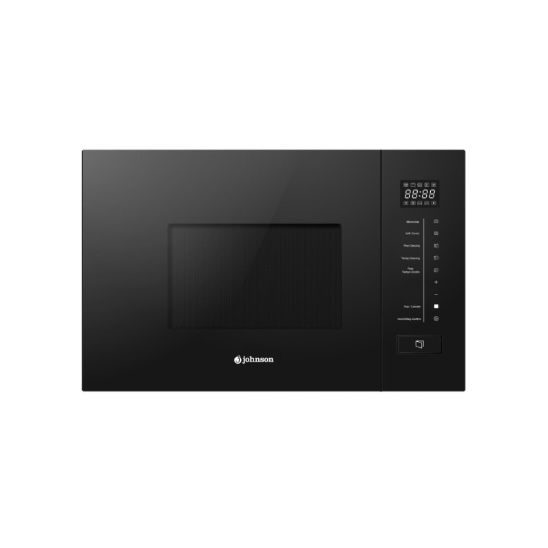 Microondas integrable Johnson  JOMI20NINT con Grill 20 litros Cristal Negro