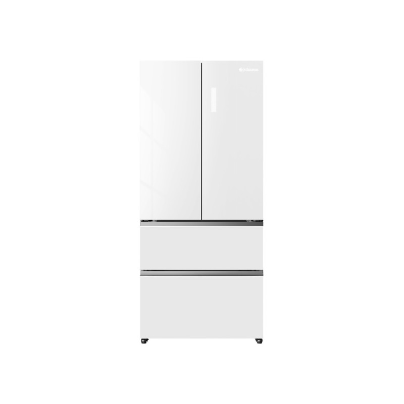 Frigorífico francés Johnson JRFS1986ENGW  190x84 cm 2 puertas 2 cajones E Cristal Blanco
