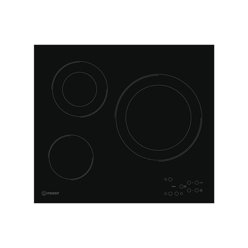 Indesit RI 360 C (ES) - Placa Vitrocerámica 3 Zonas 58 Cm Cristal Negro