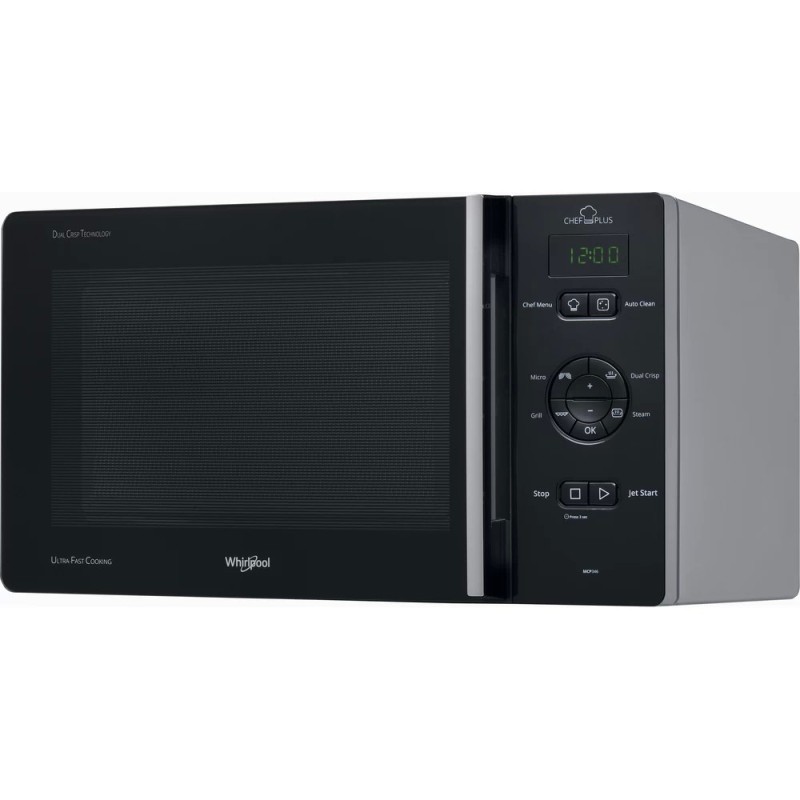 Microondas Whirlpool Chef Plus MCP 359 SL 25L 800W Grill Vapor Descongelado Rápido