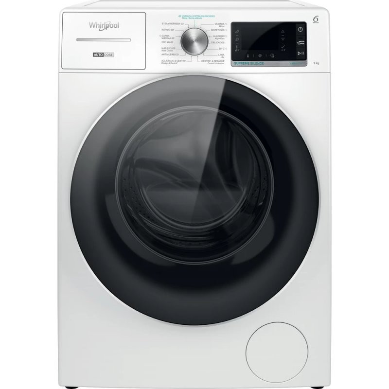 Whirlpool W8 W946WR SPT Lavadora Carga Frontal 9Kg A Blanca