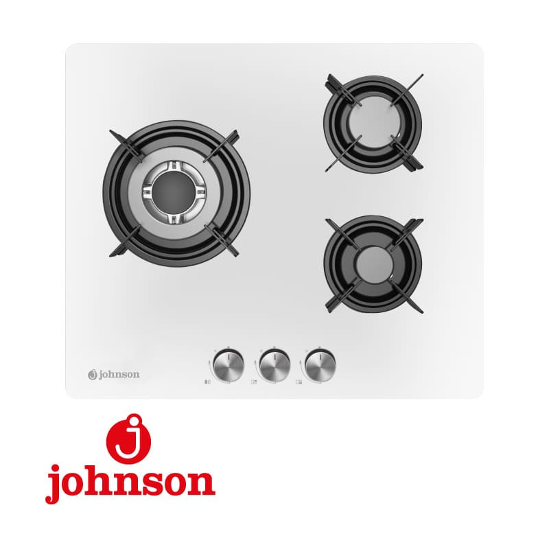 Johnson JAMA3BB Encimera de Cristal Gas