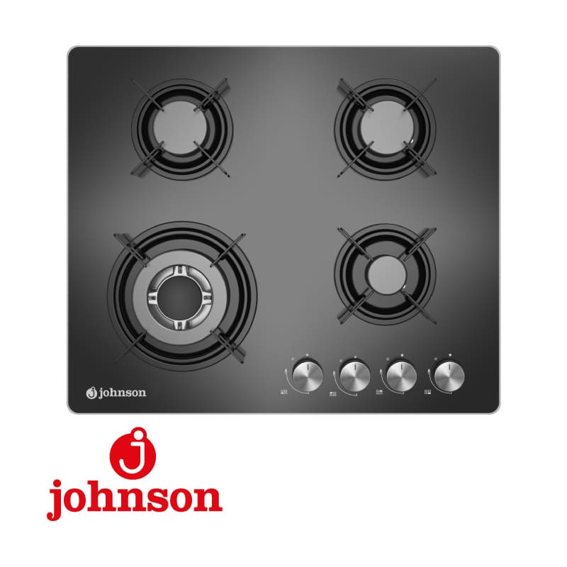 Johnson JAMA4BN Encimera de Cristal Gas
