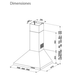 Campana Extractora Mepamsa Gavia 60 Inox 740 m³