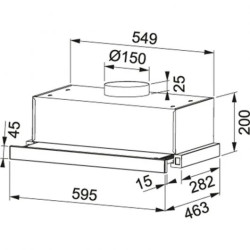 Mepamsa Slimline X 60 Campana Telescópica 60cm C Inox